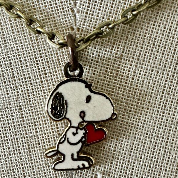 Snoopy Heart Pendant Necklace – Vintage - Picture 1 of 7